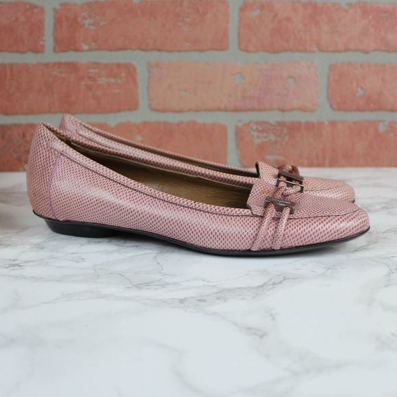 Ferragamo Pink Snake Loafers 6AA - Picture 2 of 7